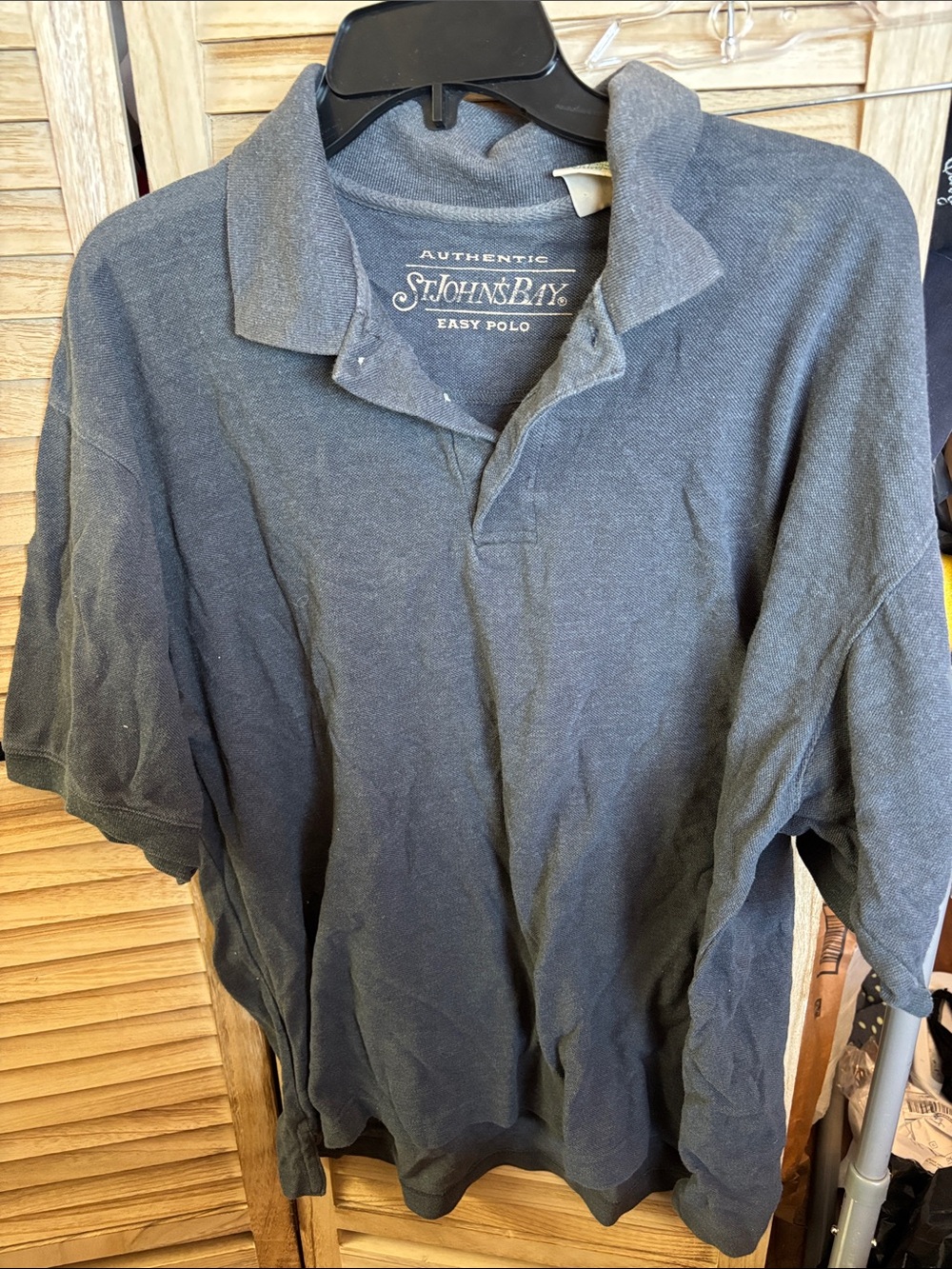 St. John's Bay Men’s Dark Gray Easy Polo XL